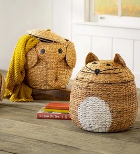 Cute Animal Shaped Natural Water Hyacinth Storage <b>Baskets</b> for Children's <b>Toy</b> Storage Woven Animal <b>Basket</b> Made in Vietnam - Product Image 6