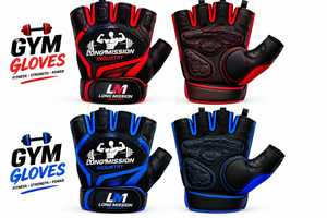 Guantes de Motocicleta Longmission Industry, Largos hasta la Muñeca, de Cuero Transpirable, Sin Forro, Rojos y Negros, con Impresión por Transferencia de Calor, Táctiles - Product Image 4