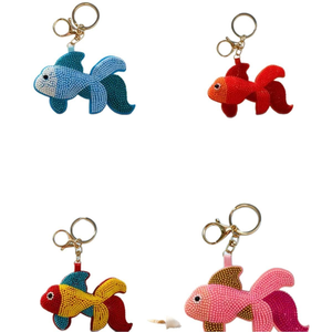 New Beaded Embroidered Marine Animal Keychain Cute Shell Bag Charms Women Handbag Accessories Gift - Product Image 2