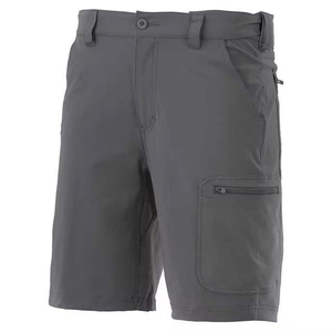 Shorts cargo pour homme, couleur unie, taille mi-haute, fermeture à cordon, séchage rapide, respirant, tissu tricoté, bleu clair, 100% coton - Product Image 3