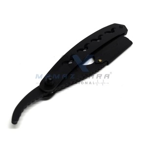 Rasoir à moustache professionnel en acier inoxydable, rasoir droit pliable avec support de lame à verrouillage pivotant pour hommes, rasoir à barbe - Product Image 4