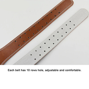 Ceinture de musculation OEM en cuir véritable, réglable, légère et durable, pour soulevés de terre, squats, soutien du dos et entraînement de force en salle de sport - Product Image 5