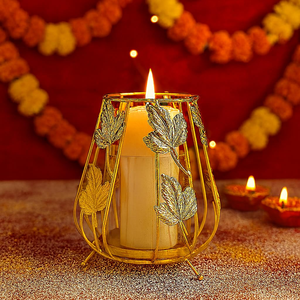Juego de Portavelas Decorativos para Velas de Té, Soporte para Velas de Pilar, Decoración Festiva para el Hogar, para Sala de Estar, Diwali, Inauguración de Casa, Boda - Product Image 1