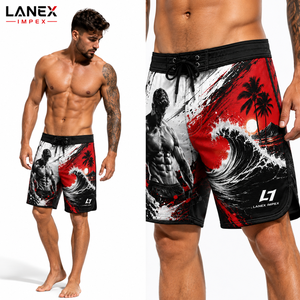 Custom <b>Men</b>’s 3D Graphic Print Board Shorts Quick Dry Surf Swim <b>Trunks</b> 4-Way Stretch Beachwear Summer Water Sports Shorts OEM ODM - Product Image 3