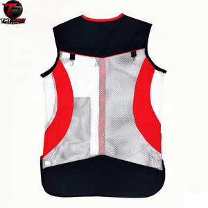 Breathable Summer Print Clay Shooting Hunting <b>Vest</b> Cotton Mesh Multi-Pocket Outdoor Unisex <b>Black</b> White Red Utility - Product Image 2