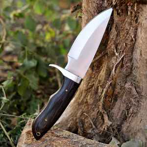 Cuchillo de Caza de Acero con Alto Contenido de Carbono, Hecho a Mano, de Grado Industrial, de Alta Calidad, con Mango de Madera y Funda de Cuero, OEM - Product Image 5