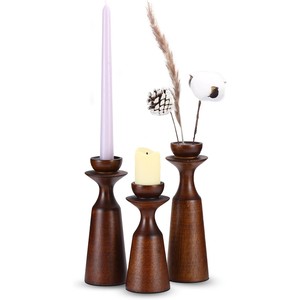 Pine Wood Weathered Cream <b>Candle</b> Holders Cottage Chic Wholesale | Aqdus Saleem - Product Image 6