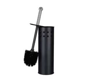 Matte Silver Stainless Steel <b>Floor</b> Standing Toilet <b>Brush</b> Holder Set Minimalist Modern Bathroom Deep Cleaning Tool Durable - Product Image 2