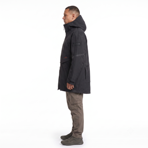 Veste parka softshell imperméable à 3 couches pour homme avec capuche, vêtements techniques de plein air urbains, étiquette OEM personnalisée - Product Image 3