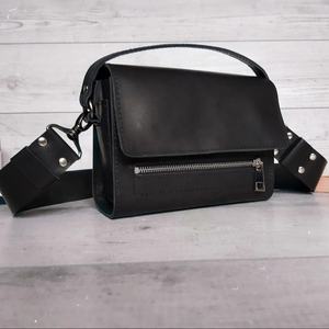 Crossbody Shoulder <b>Bag</b> Cowhide Zipper Closure Durable Lightweight Detachable Shoulder <b>Strap</b> Gift for Women LCS-0032D - Product Image 1