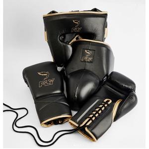 New Arrival Direct Factory Supply Green Gold Cowhide Leather Fly Boxing Set <b>Head</b> Groin Protector Gloves <b>Training</b> for Adult - Product Image 5