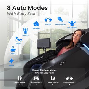 Fauteuil de massage corporel complet moderne et pliable, type capsule spatiale, intelligent et multifonctionnel pour la maison, avec double rail de guidage, pour un confort ultime - Product Image 4