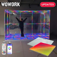 WOWORK Vente en gros de lettres géantes en métal extensibles et pliables avec éclairage LED pour la décoration d'événements d'anniversaire