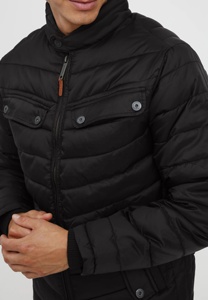 แจ็กเก็ตขนเป็ดสำหรับผู้ชายขนเป็ดมีฮู้ดสีดำอบอุ่นเบาออกแบบโลโก้ได้ตามต้องการสำหรับฤดูหนาว - Product Image 4