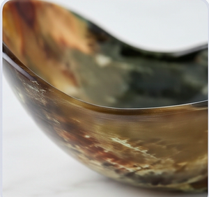 Cuenco de Cuerno Artesanal, Adorno Decorativo Natural, Vajilla de Estilo Rústico Elegante para el Hogar, Comedor, Cocina y Servicio - Product Image 2