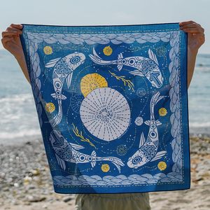 Pañuelos para Adultos, Nuevo Diseño, Pañuelos Cuadrados Multifuncionales con Estampado Digital de Calaveras, Letras y Puntos, para Eventos - Product Image 1