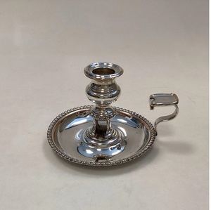Patina <b>Candlestick</b> Holder With Handle And Dish Base For Home Wedding Decoration Vintage Chamberstick Holder On Sale - Product Image 3