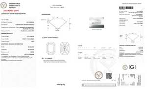 เพชรเม็ดเดี่ยวสีเขียวสดใส 6 กะรัต ทรงเรเดียนท์คัท เพชรเลี้ยงในห้องปฏิบัติการ ความสะอาดระดับ VS ได้รับการรับรองจาก IGI - Product Image 2