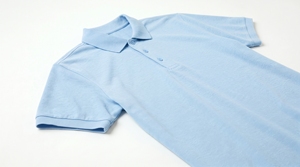 เสื้อโปโลผู้ชายสีฟ้าอ่อน แขนสั้น ทรงปกติ ผ้าถัก สีพื้น เสื้อลำลอง - Product Image 4