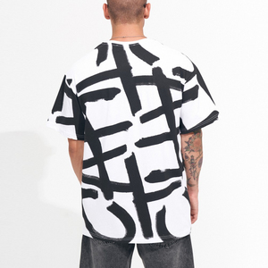 Camisetas Blancas Lisas de Algodón de Alta Calidad al por Mayor, Camisetas Personalizadas para Hombre, Camisetas Blancas Extra Grandes para Hombre - Product Image 2