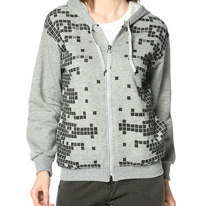 Sudaderas deportivas casuales de diseño personalizado 100% algodón con cremallera completa para mujer, sudaderas de la mejor calidad para mujer - Product Image 1