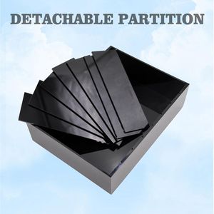 Organizzatore di Denaro in Acrilico Nero a 8 Scomparti per Banconote, Vassoio/Scatola Porta Contanti con Design Artigianale per la Gestione del Contante - Product Image 4