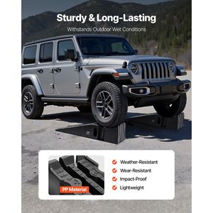 2 Rampe Portatili per Auto ad Alto Profilo, Capacità 16000 Libbre, Altezza Sollevamento 6.7 Pollici, per Manutenzione Garage Domestico - Product Image 6