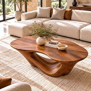 Table basse Luxali en bois massif moderne, faite à la main, écologique, durable, facile à nettoyer, décoration antique, meubles pour la maison - Product Image 3