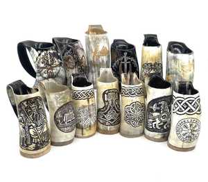 Jarra de Cuerno de Marca, Elegante Jarra de Cuerno Estilo Vikingo, Jarra de Cerveza Moderna para Cerveza Ale, Vino, Whisky, Café, Fiestas y Bares - Product Image 2