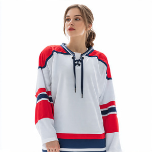 Maillot de hockey sur glace à manches longues 100% polyester, vêtements d'entraînement, maillot de hockey personnalisé par sublimation - Product Image 5