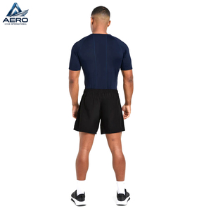 OEM <b>Men</b> Athletic <b>Compression</b> Shirt and <b>Shorts</b> Set Quick Dry Thermal Base Layer Running Rash Guard Training Gym Wear - Product Image 5