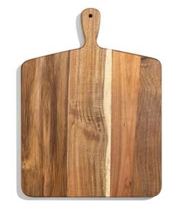 Planche à découper en bois faite à la main, de forme ronde, avec poignée, en acacia durable, pour la cuisine - Product Image 4