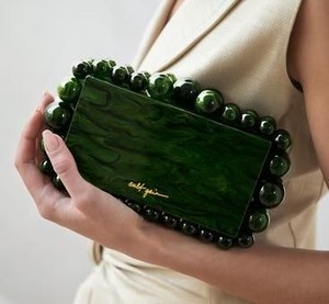 Decorative <b>Beaded</b> Epoxy Resin Clutch Evening Bag With Resin Handle Event Festive Party Trending Luxury Fashion Statement Purse - Product Image 4