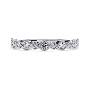 แหวนเพชรทรงกลมเจียระไนแบบบริลเลียนท์ทองคำขาว 14k สำหรับผู้หญิง สไตล์คลาสสิก เหมาะสำหรับงานหมั้น งานครบรอบแต่งงาน และงานแต่งงาน - Product Image 6
