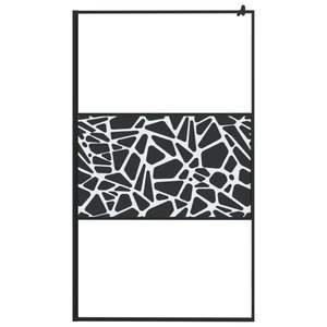 Mampara de Ducha Negra de 45.3"x76.8" con Estante, Vidrio ESG y Puerta de Aluminio - Product Image 4