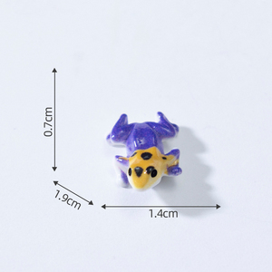 Großhandel Miniatur-Gepunktete Frosch-Ornamente Mini Harz-Giftfrosch-Figuren für Mikro-Landschaft Moos-Terrarium DIY-Dekoration - Product Image 6