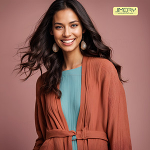 JE2107 <b>Women's</b> Formal Winter Collection 2025 Traditional British Solid Color <b>Shrug</b> 100% Cotton Knit Fabric Quick Dry 220g Custom - Product Image 2