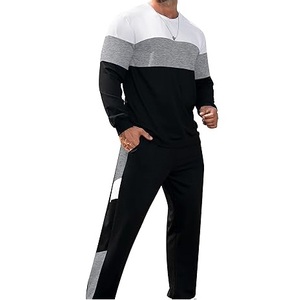 Conjunto Deportivo para Hombre, Corte Ajustado, Color Sólido, Lavado Ácido, Felpa Francesa de Algodón, Transpirable y Ecológico - Product Image 3