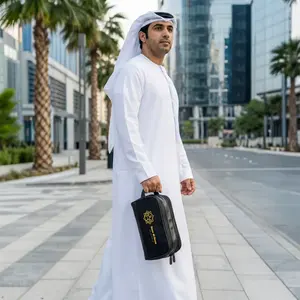 กระเป๋าอเนกประสงค์ผ้าทวิลพร้อมหูหิ้ว PU ช่องซิปหลัก 2 ช่องสำหรับการเดินทาง - Product Image 2