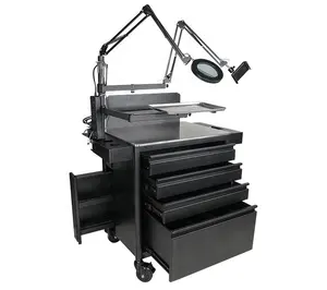 Iron rolling tattoo work station table tattoo equipment with storage