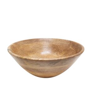 <b>Wooden</b> Round Serving Bowl With Base Natural <b>Colour</b> Salad and Fruit Bowl for Kitchen & Table Top Decorations - Product Image 4