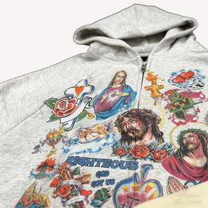 Sweat à capuche unisexe surdimensionné personnalisé avec impression DTG, prix de gros, coton de qualité supérieure, fermeture éclair - Product Image 5