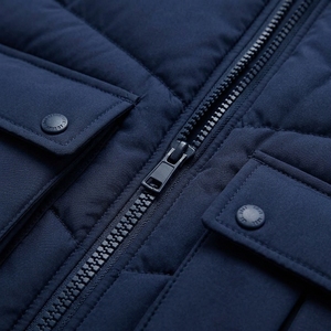Chaqueta Acolchada Azul Marino con Capucha para Hombre, Chaqueta de Invierno Acolchada, Chaqueta de Trabajo con Aislamiento Térmico para Exteriores - Product Image 5