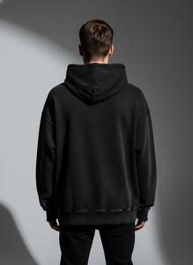 Sudadera con Capucha Unisex OEM, Estilo Vintage, Lavado Ácido, Desgastada, de Algodón Grueso, con Efecto Desgastado por el Sol, Estilo Urbano, Hip-Hop - Product Image 4