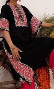 2026 Trendy Beautiful Dubai Embroid <b>Kaftan</b> Women Handmade Black Traditional Islamic Eid Ramadan Breathable Modest Floor Length - Product Image 6