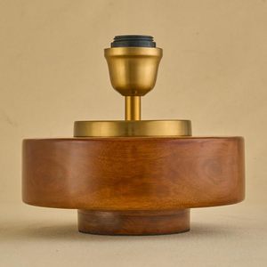Lampe de table en bois de luxe avec abat-jour en tissu imprimé, lampe de chevet moderne pour salon, chambre à coucher, décoration de la maison - Product Image 4