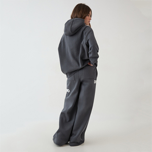 Conjunto Deportivo Personalizado DTF para Mujer, OEM, Informal, de Poliéster y Algodón, Dos Piezas, Sudadera con Capucha y Pantalones, Ropa Urbana a la Moda - Product Image 2
