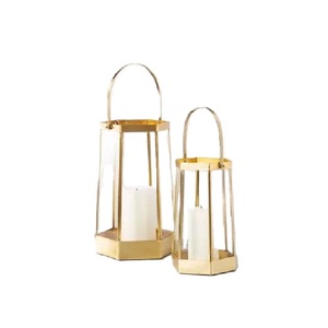 Farol de Vela de Color Dorado de Última Tendencia, Farol de Vela Moderno y Elegante para Patio Exterior, Faroles de Vela Vintage con Forma y Tamaño Personalizados - Product Image 3