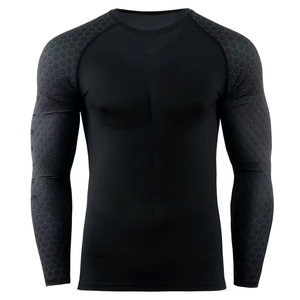 <b>Men</b> Swimming Surfing Rash Guard Black White <b>Compression</b> Tops Wholesales <b>Men</b> T <b>Shirt</b> MMA Rashguard 2023 High Quality Short Sleeve - Product Image 3