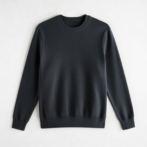 Suéter Casual de Punto para Hombre, Cuello Redondo, Color Sólido, Corte Regular, para Otoño - Product Image 1